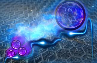 Latice with blue and purple